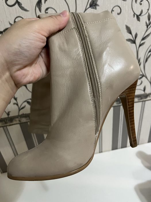 Кожанные ботфорты