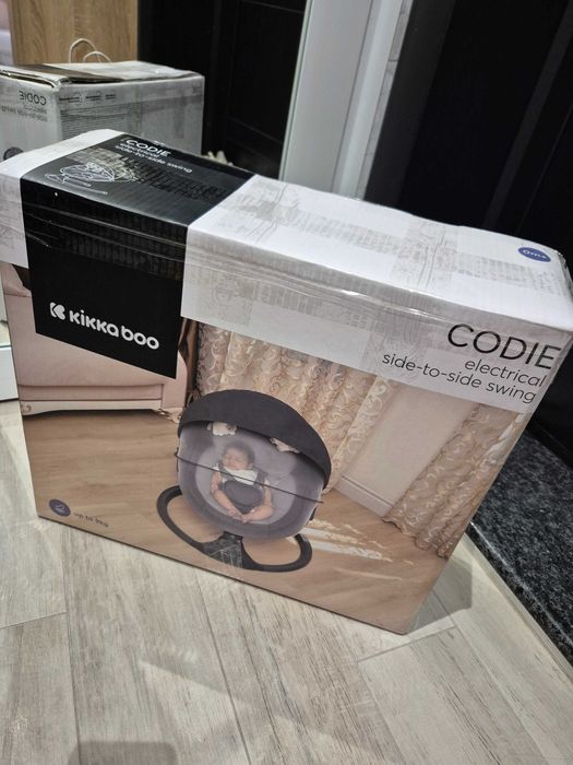 Електрическа люлка KikkaBoo, Codie Light Grey 2025