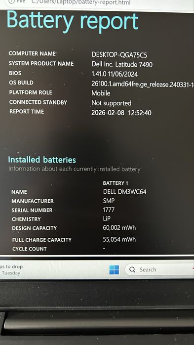 Dell latitude 7490 - i5.gen8 - 16gb