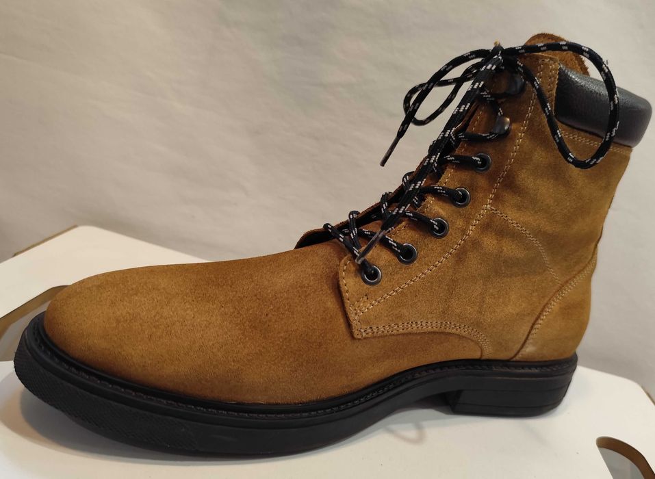 Ghete lace up 44 plain toe Tommy Hilfiger piele naturala moale