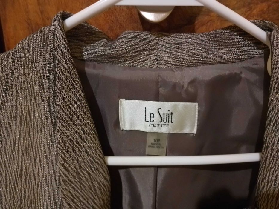 Сако + пола костюм, Le Suit, сребристо кафяв, S-M, нов