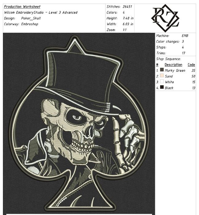 Разработка (Оцифровка) вышивки.