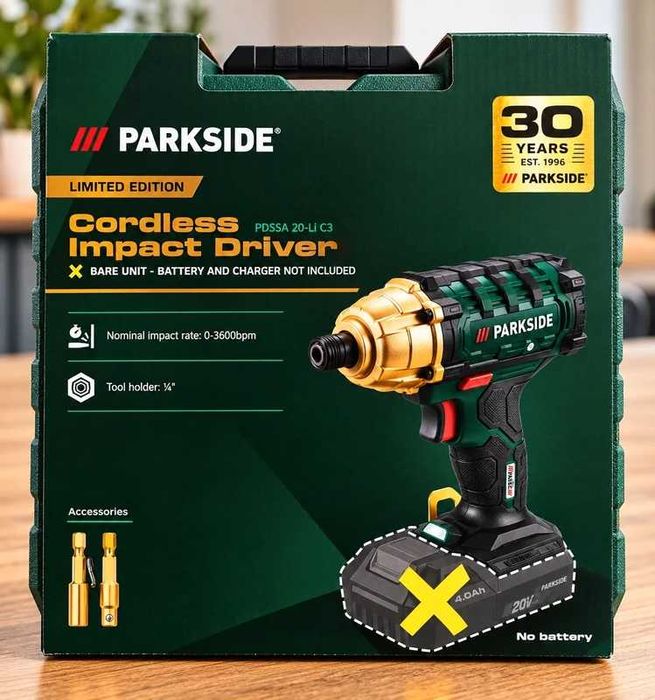 Șurubelniță de impact Parkside PDSSA 20-Li C3 180 Nm