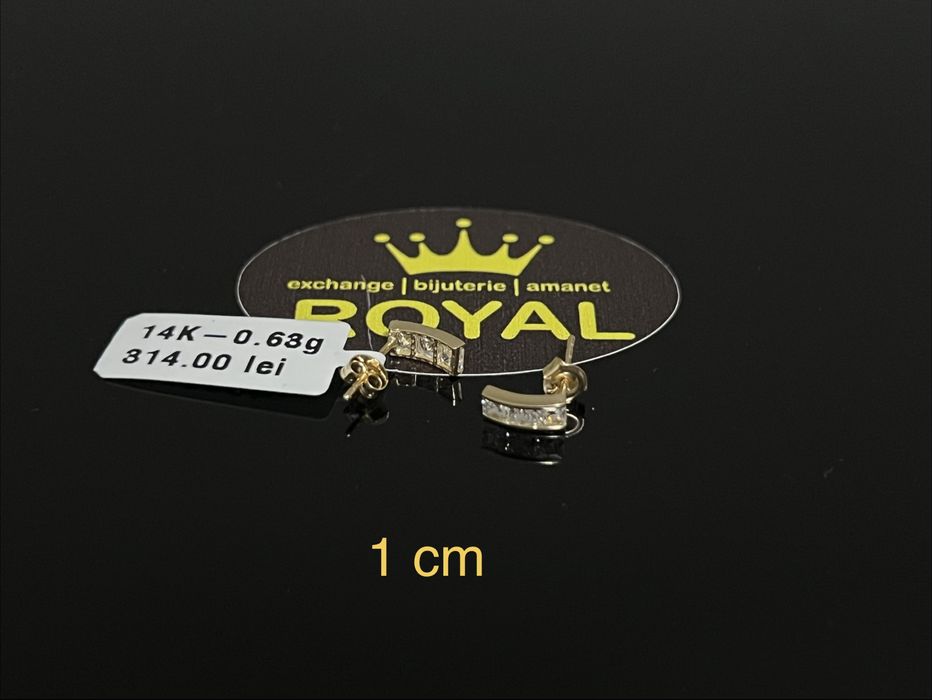 Bijuteria Royal CB : Cercei dama aur nou 14k 0,63gr