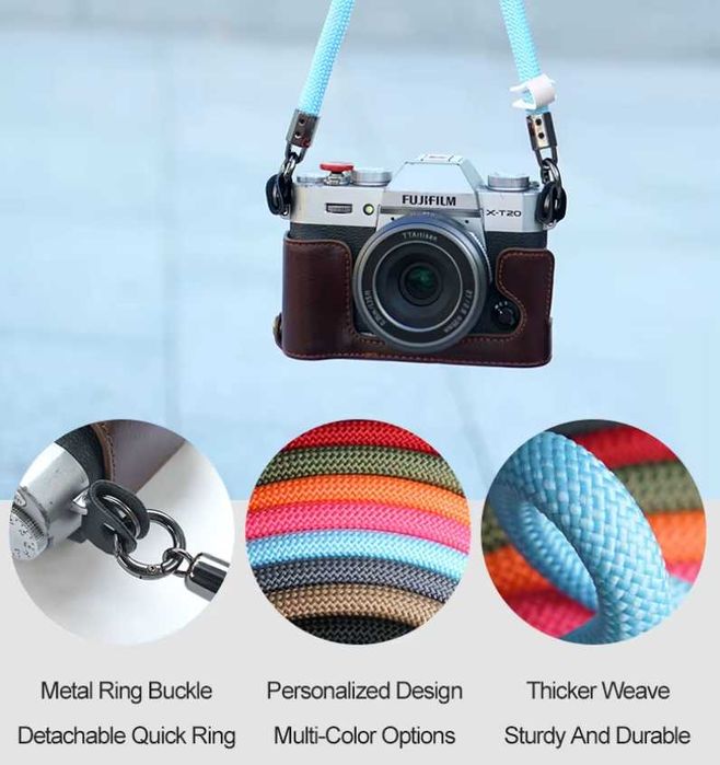 Ремък за врат за фотоапарат – Canon, Nikon, Sony, Lumix, Fujifilm
