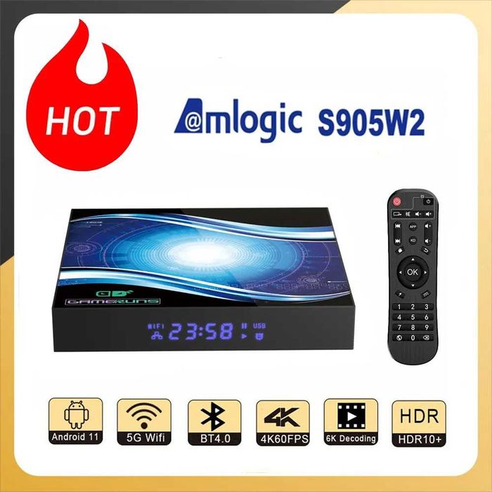 Тв бокс T95W2 Amlogic S905W2 And. 11 4K 60FPS 5G WiFi HDR10 2GB 16GB