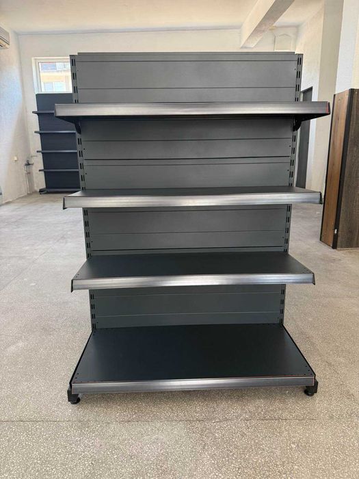 Стелажи за магазини в тъмно сив мат - НОВИ/ДОСТЪПНИ ЦЕНИ