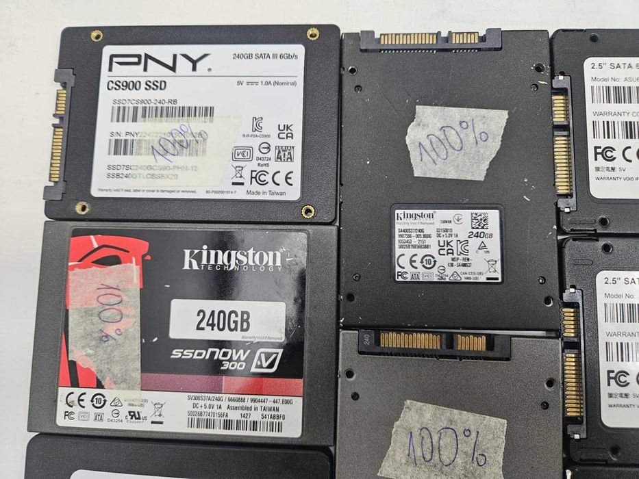 2.5" inch SSD SATA 240GB 250GB 256GB Intel Samsung Kingston Crucial