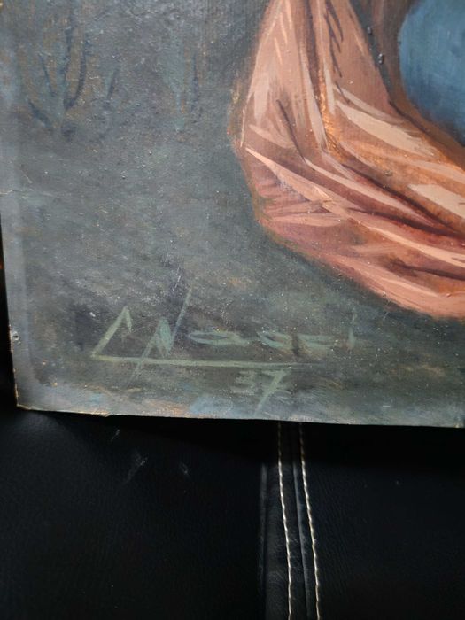 Tablou, Rugaciunea lui Iisus, pictor italian - Carlo Nacci, 1937