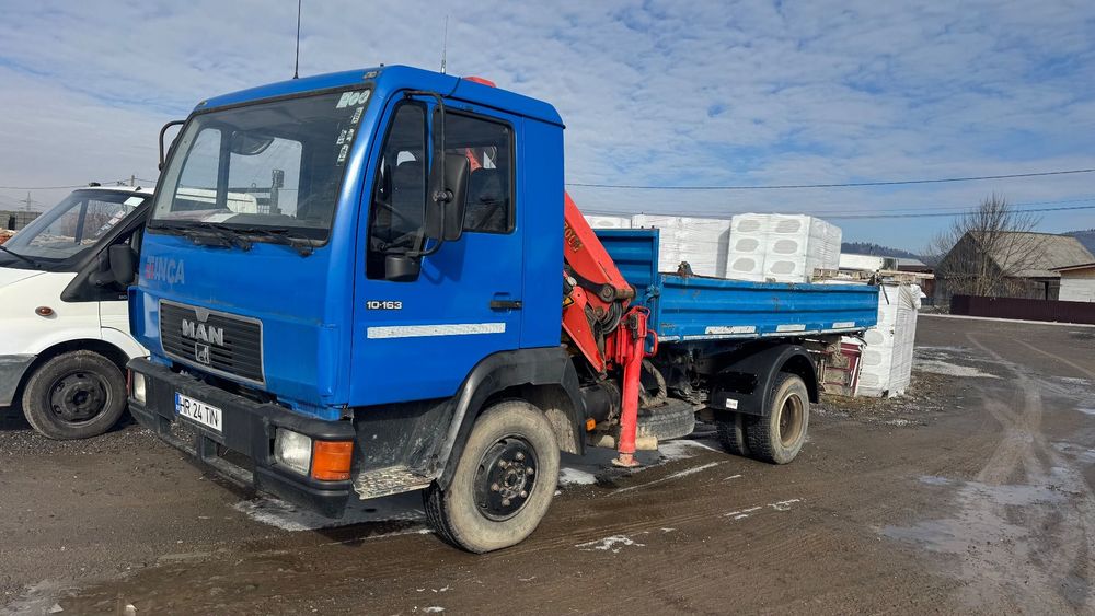 MAN 10.163 Basculanta cu macara