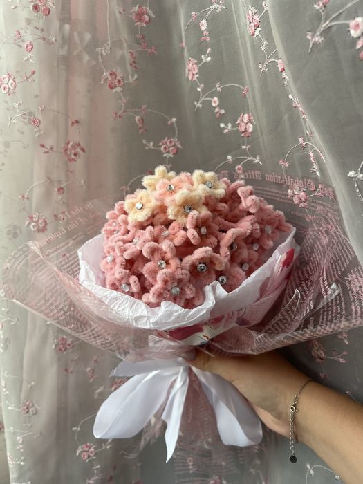 Плюшевый букет ручной работы