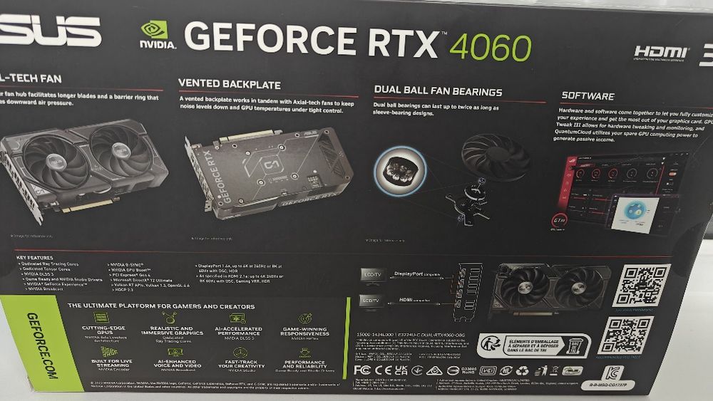 Видеокарта asus rtx 4060 OC 8 gb