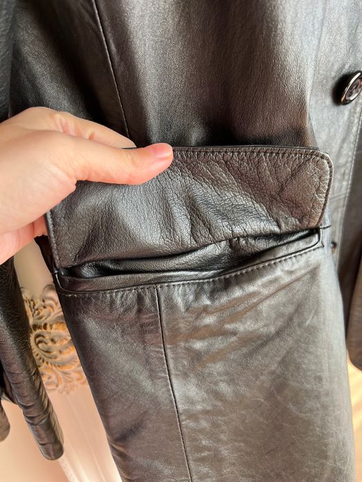 Мъжко кожено яке тип сако, размер XL, ръчна изработка, като ново