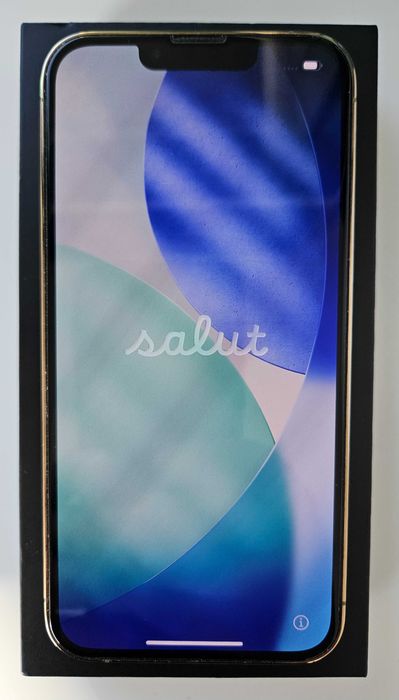 iPhone 13 Pro Gold 128GB – Impecabil (fără zgârieturi) + încărcător complet + 7 huse cadou