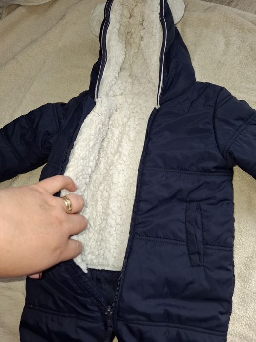 Salopetă groasă de iarnă, 6 -9 luni