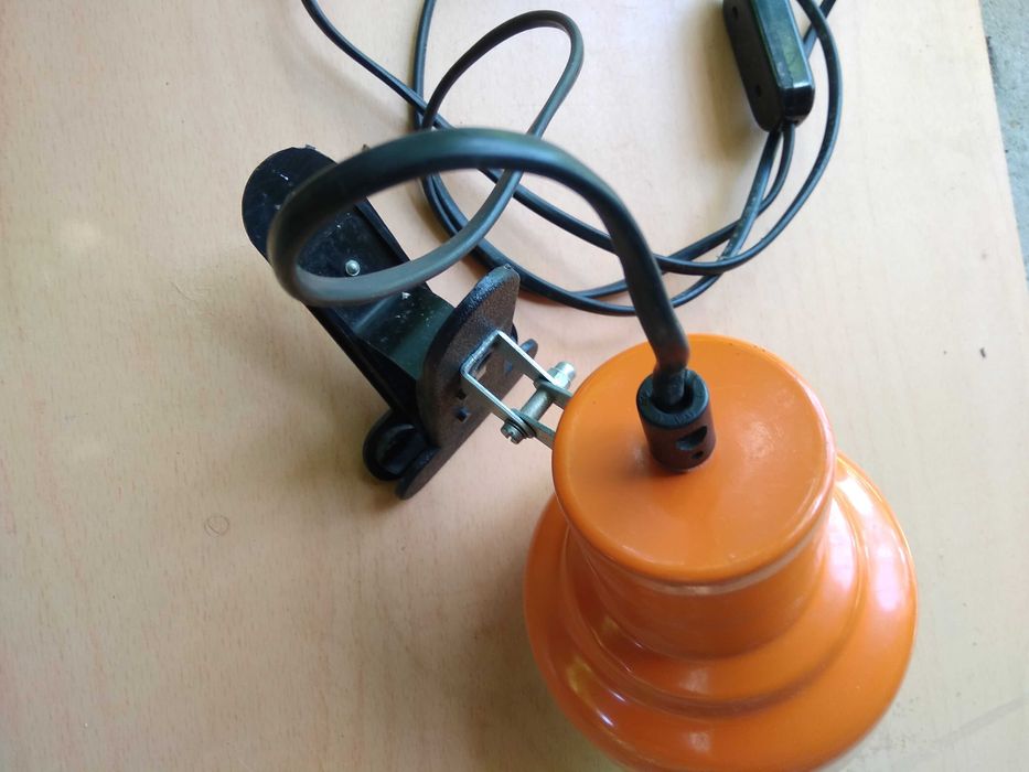 Метална работна лампа с щипка и нощни ретро лампи