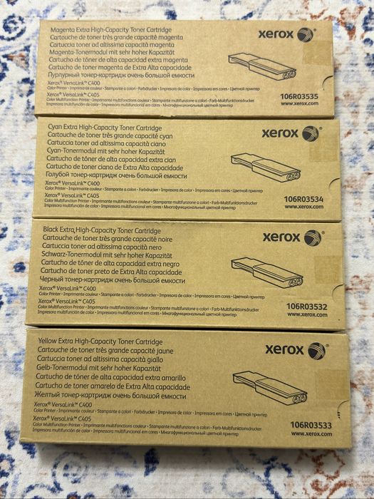 Оригинальные Xerox повышенной ёмкости — комплект из 4 цветов