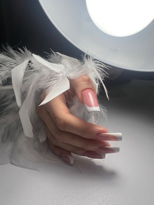 Выкладной френч маникюр педикюр наращивание аквариум