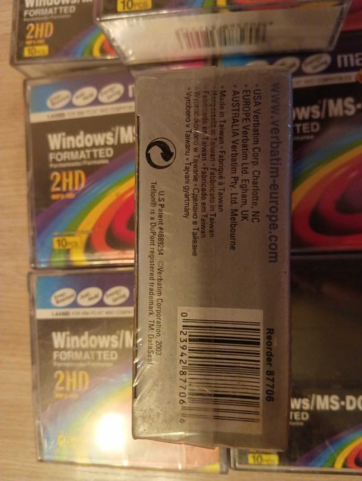 Дискеты Verbatim MF2 HD 3.5" 1,44Mb -  10шт
