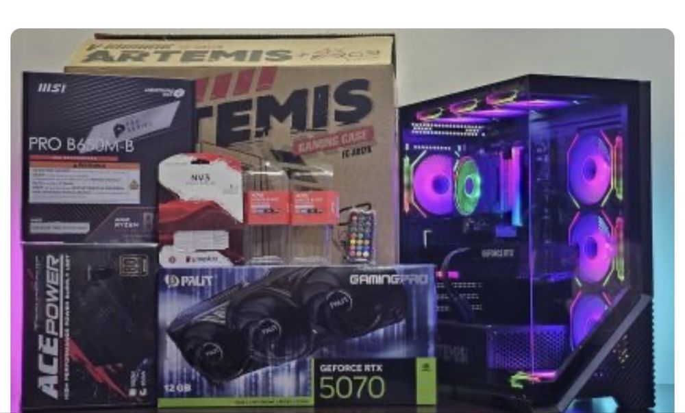 RTX 5070 / Ryzen 7 7700 / 32GB DDR5 / 1TB NVMe - Геймърски компютър