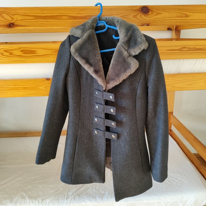 Costum lana S palton +fusta