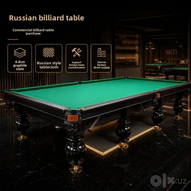 Billiard stoli metall bort slanets to‘liq komplekt o‘rnatish rus billi