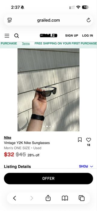 Nike Y2K vintage sunglasses