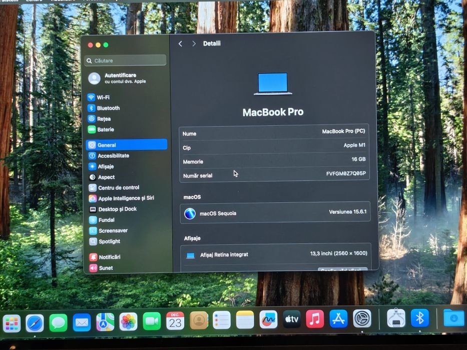 Macbook Pro 13 M1 16 RAM/512 SSD cu Touch Bar