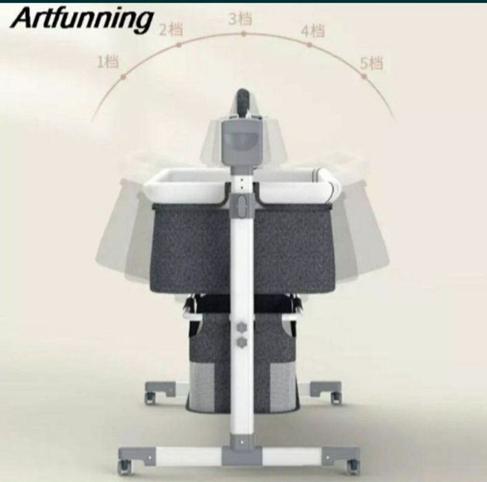 Даставка бэсплатня .Детская электрическая люлька .Прикроватная кроват