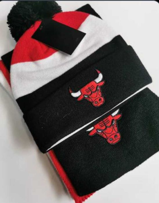 Lakers/ Chicago Bulls комплект мъжка шапка и шал от Сащ
