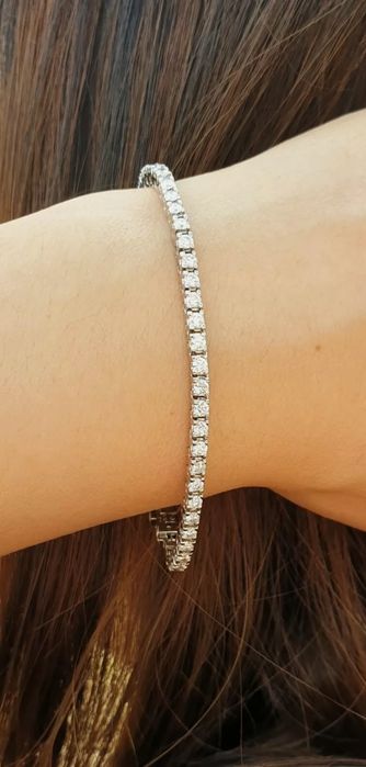 Bratara Tennis Diamante Naturale 5 Ct Claritate SI1 culoare F Certif