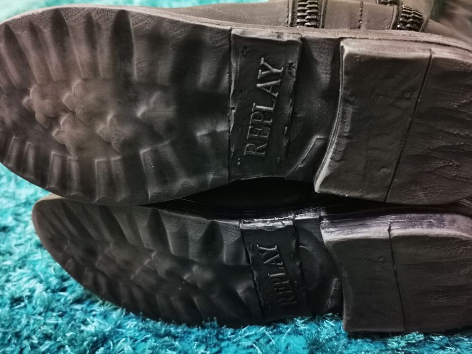 Cizme Noi, mărime 37, piele naturala, marca Replay, gen călărie