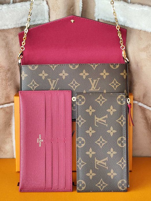 LOUIS VUITTON Дамска чанта Chain Pochette Félicie Monogram