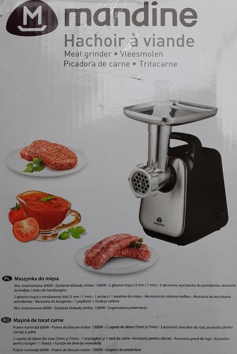 Mașina electrică pentru tocat carne MANDINE NOUĂ - 160 Lei
