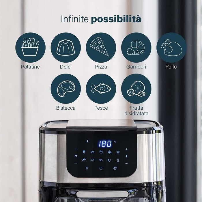Уред за готвене с горещ въздух и фурна Princess DeLuxe AirFryer Oven 11L (182075)