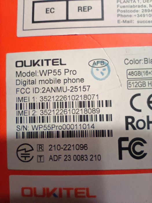 Oukitel WP55 Pro 5G Ram 48Gb Rom 512 като нов с 2 год. гаранция