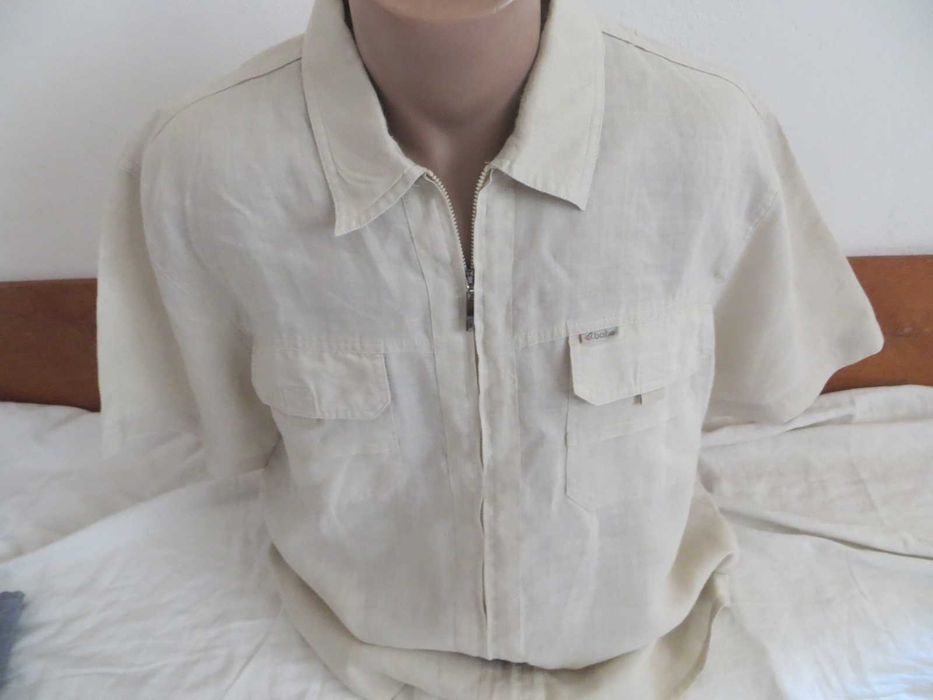 Мъжки ризи с къс ръкав от лен