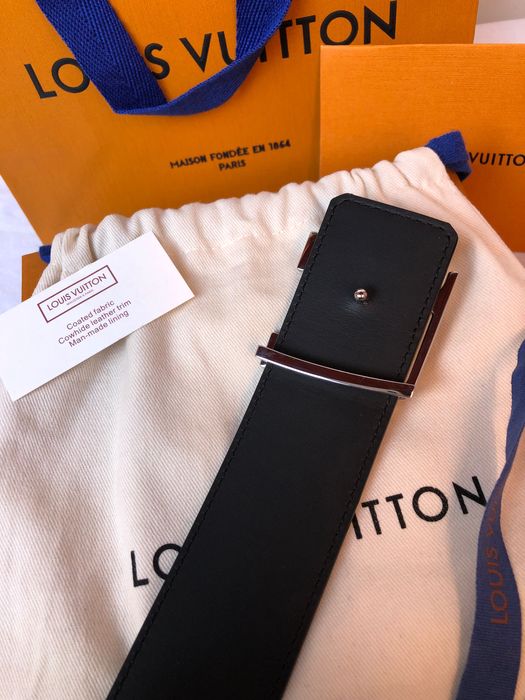 Curea 100% originala Louis Vuitton Monogram Eclipse Canvas reversibila