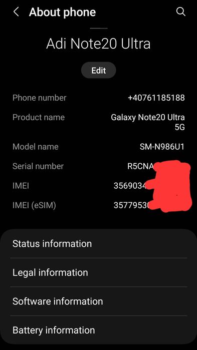 Samsung Note 20 Ultra 5G 12Gb Ram Snapdragon , ca nou !