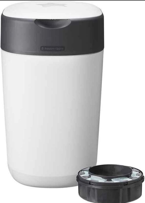 Cos pentru scutece Sangenic Twist&Click alb/gri, 1 bucata, Tommee Tipp