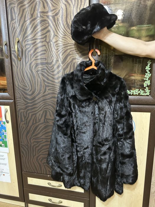 Шуба норковая чёрная