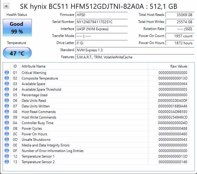 Ssd 500gb 250gb nvme impecabile