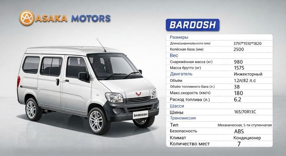 Wuling Bardosh Рассрочка