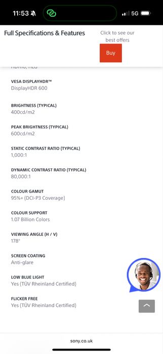 Vand monitor ips Sony inzone m9 4k 144hz