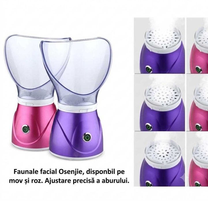 Kit Skincare 2 în 1: Saună Facială Osenjie cu Inhalator + Set 3 Seruri Ten (Acid Hialuronic, Retinol, Vitamina C)