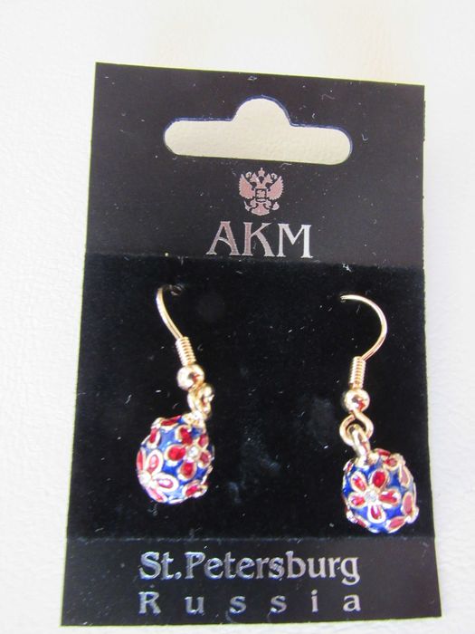 Фини дамски обици с Яйце Фаберже, нови