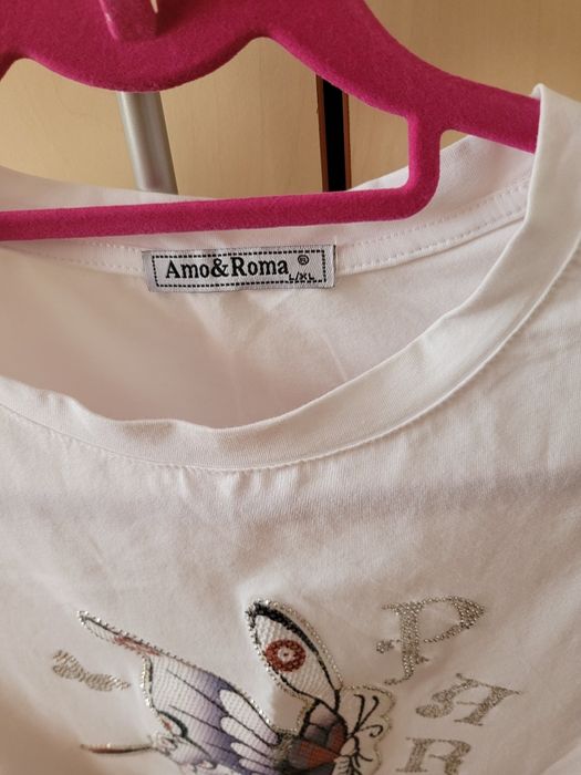 Tricou dama alb L/XL Amo&Roma