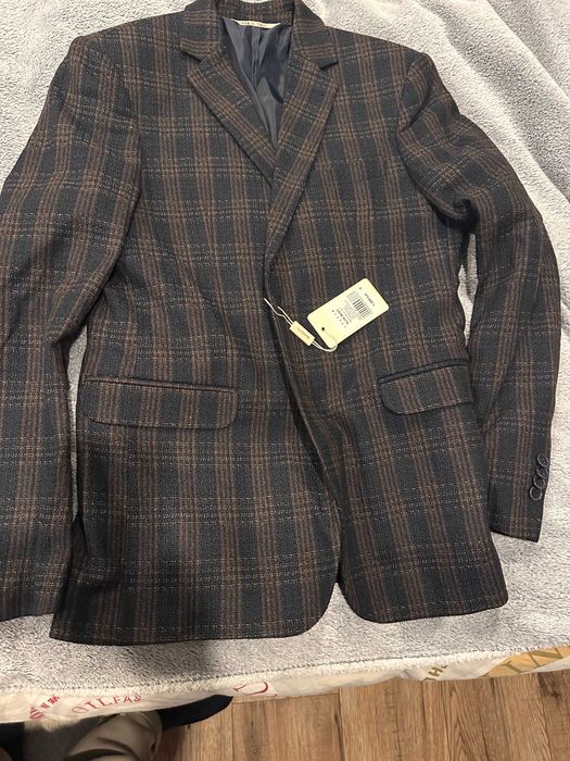 Costum bigotti slim - Carouri Maro Inchis (marime 46)