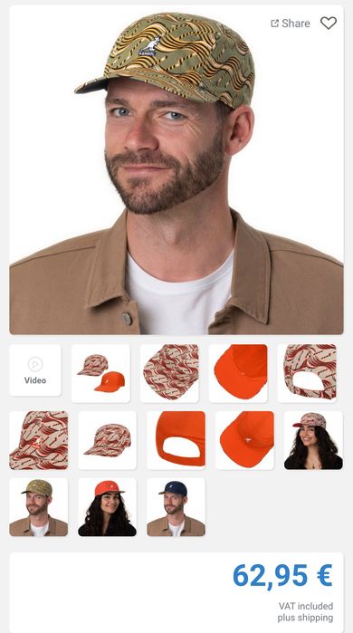 Шапка с две лица  Kangol Facewave  Reversible 5 Panel Cap