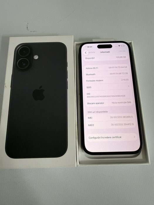 Iphone 16 garantie/100% baterie